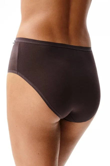3 PACK nohavičky 3CLP-004 - vyšší bok - Hnedo-ružová