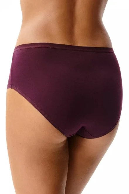 3 PACK nohavičky 3CLP-004 - vyšší bok - Vínovo-červená