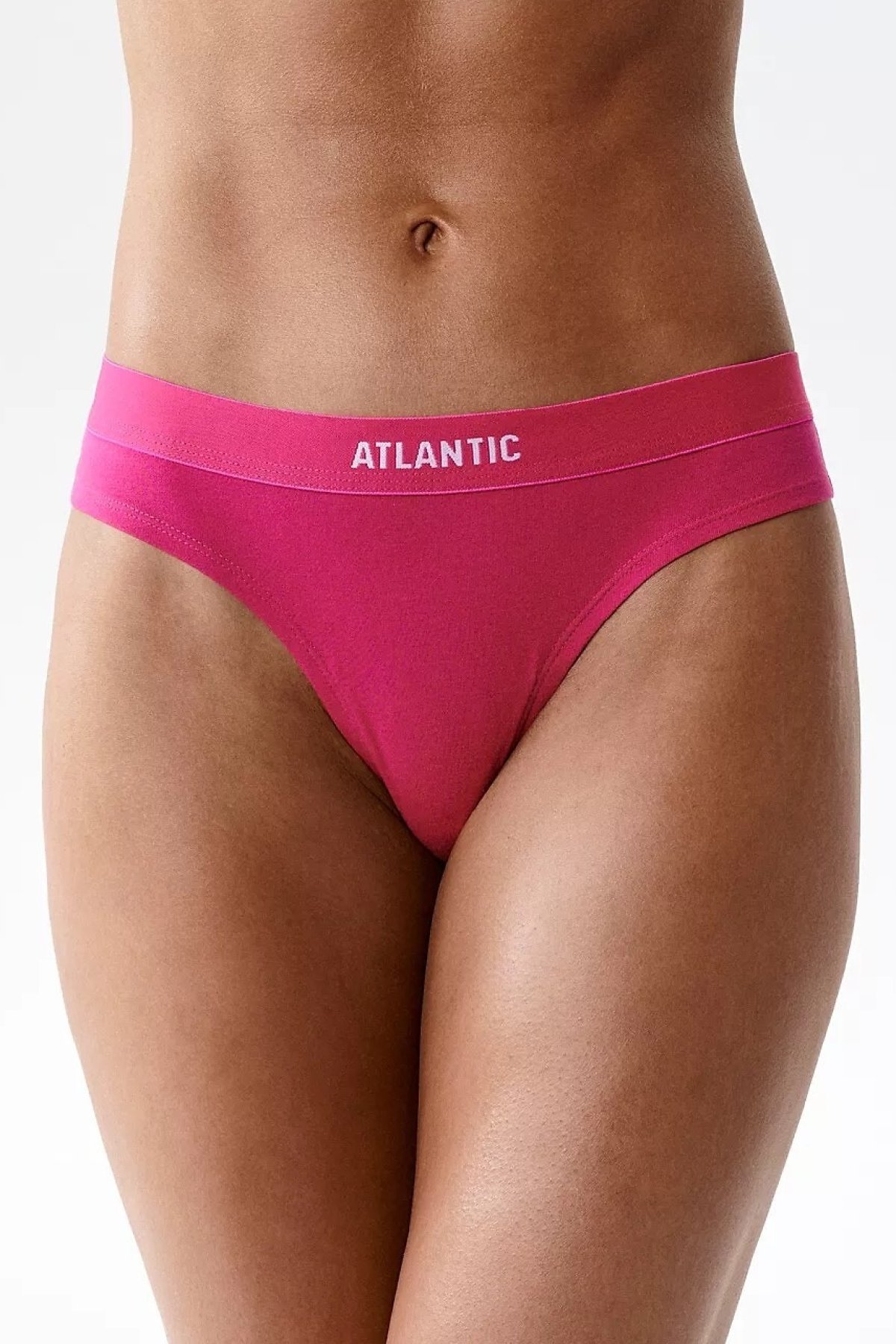 3 PACK tanga Atlantic 3CLP-013 - bavlna Růžová XL
