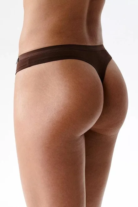 3 PACK tanga 3CLP-017 - Hnědá