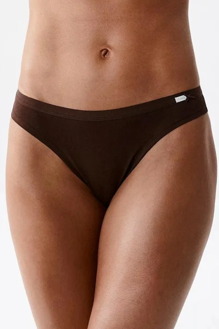 3 PACK tanga 3CLP-017 - Hnědá