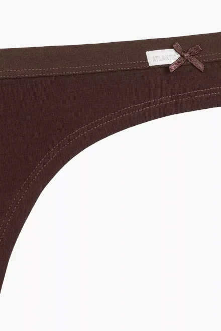 3 PACK tanga 3CLP-017 - Hnědá