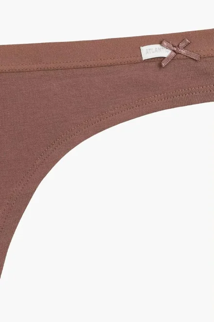 3 PACK tanga 3CLP-017 - Hnědá