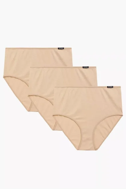 3 PACK kalhotky 3BLP-585 - Maxi - Béžová