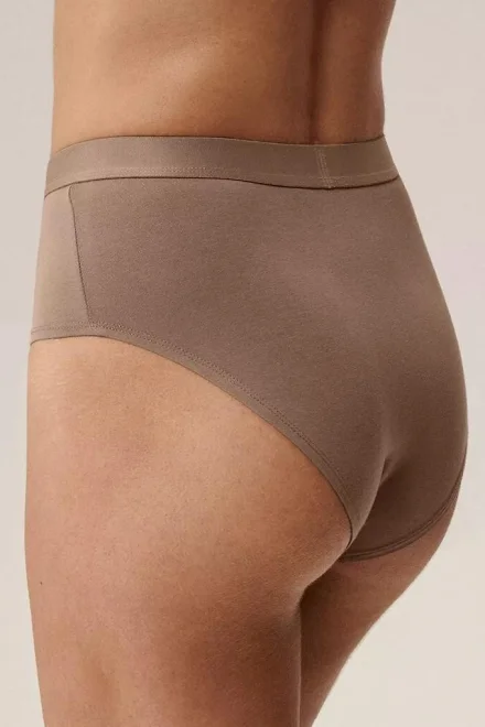 3 PACK kalhotky 3CLP-009B - vyšší pas - Béžová-ecru