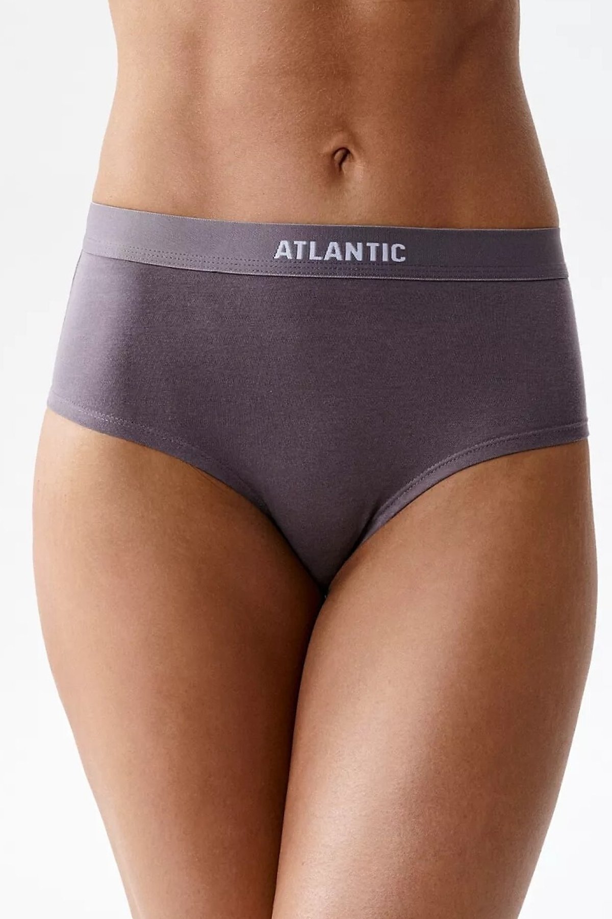 3 PACK kalhotky Atlantic 3CLP-009/L26 Maxi Fialovo-béžová XL