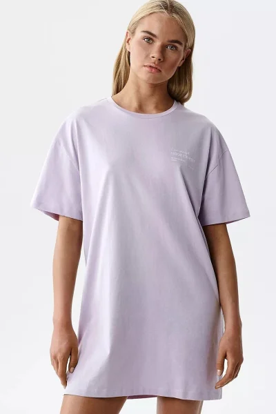 Noční košile NLD-001 - bavlna - Světle fialová