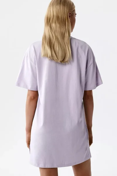 Noční košile NLD-001 - bavlna - Světle fialová