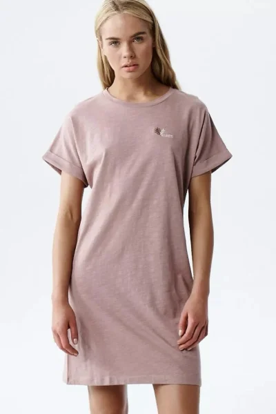 Noční košile NLD-002 - bavlna - Starorůžová