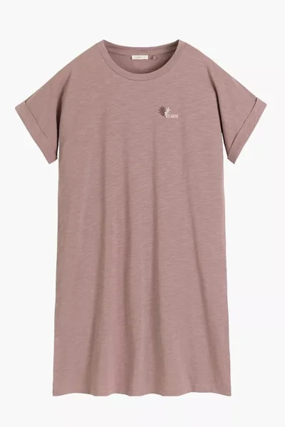 Noční košile NLD-002 - bavlna - Starorůžová