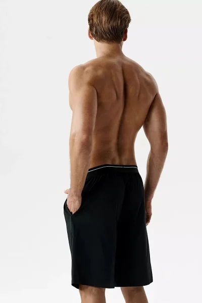 Pyžamové kraťasy NMB-046 - Černá