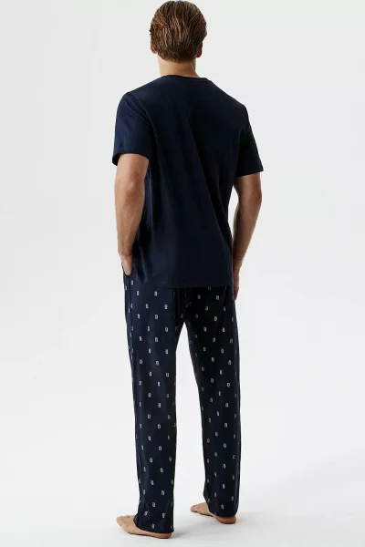 Pánské pyžamo NMP-403 - Tmavě modrá