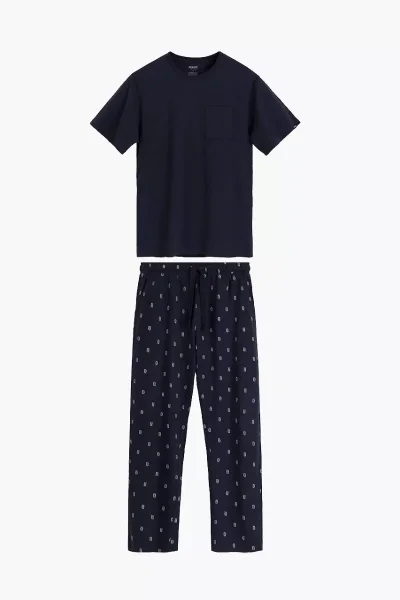 Pánské pyžamo NMP-403 - Tmavě modrá