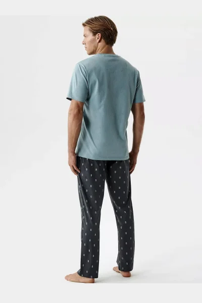 Pánské pyžamo NMP-403 - Mátová