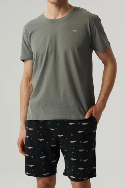 Pánské pyžamo NMP-384 - basketball - Khaki