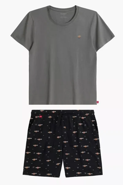 Pánské pyžamo NMP-384 - basketball - Khaki