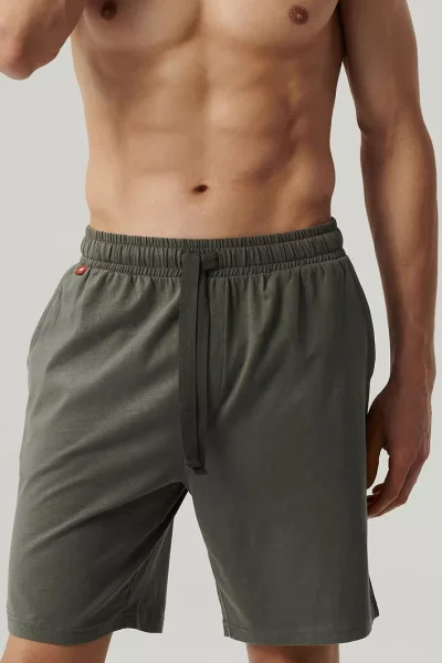 Pánské pyžamové kraťasy NMB-039 - Khaki