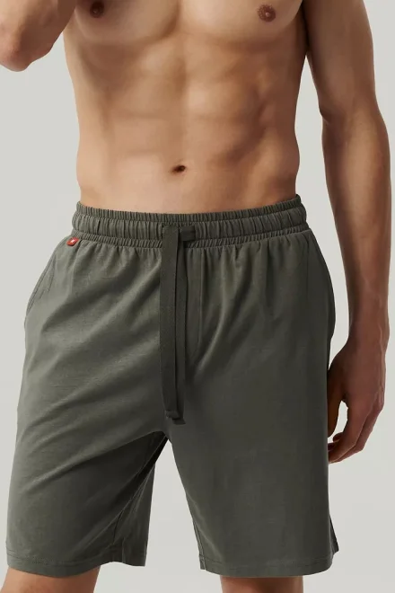 Pánské pyžamové kraťasy NMB-039 - Khaki