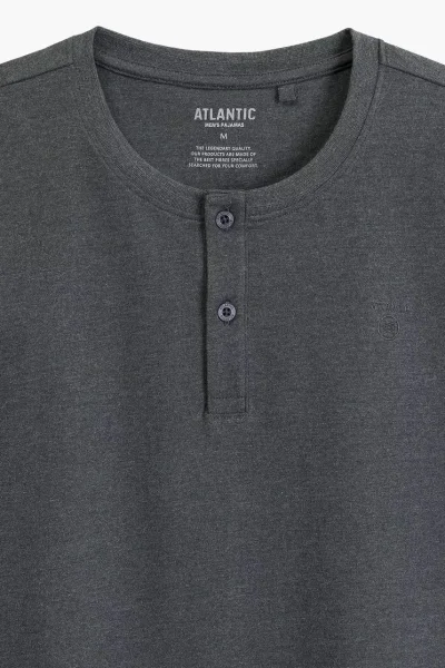 Pánské pyžamo NMP-397 - bavlna - Šedo-červená