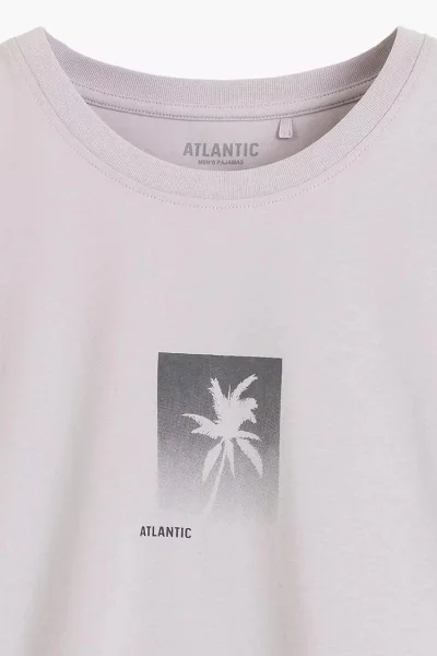 Pánské pyžamo NMP-398 - bavlna - Fialovo-šedá