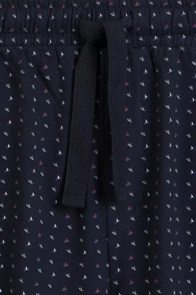 Pánské pyžamo NMP-400 - bavlna - Červeno-tmavěmodrá