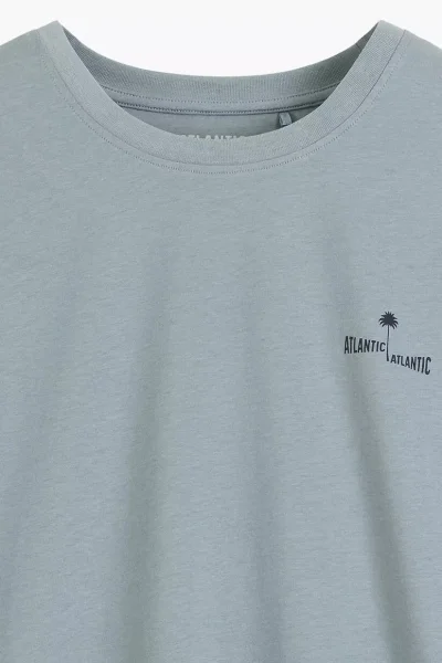 Pánské pyžamo NMP-399 - bavlna - Mátovo-tmavěmodrá