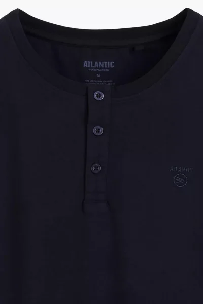 Pánské pyžamo NMP-401 - bavlna - Tmavěmodrá-modrá