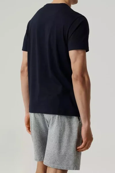 Pánské pyžamo NMP-381 - Šedo-tmavěmodrá