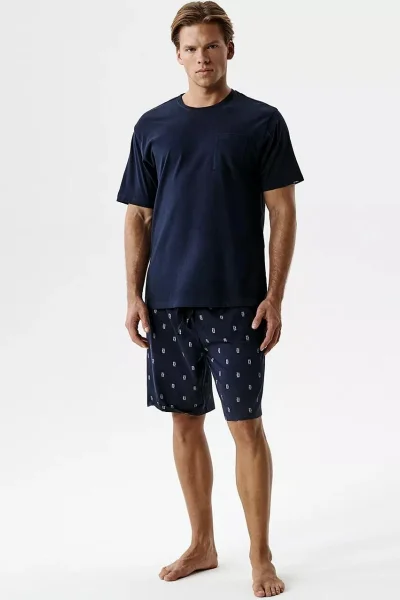 Pánské pyžamo NMP-402 - Tmavě modrá