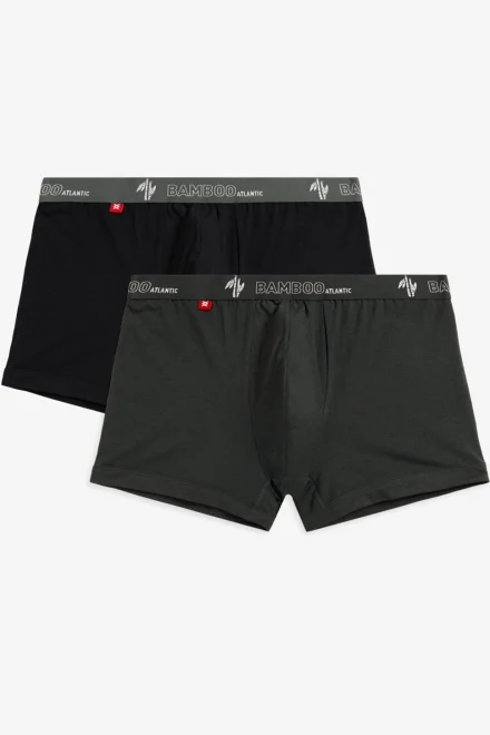 2 PACK boxerky 2MH-1187 - Černá-khaki