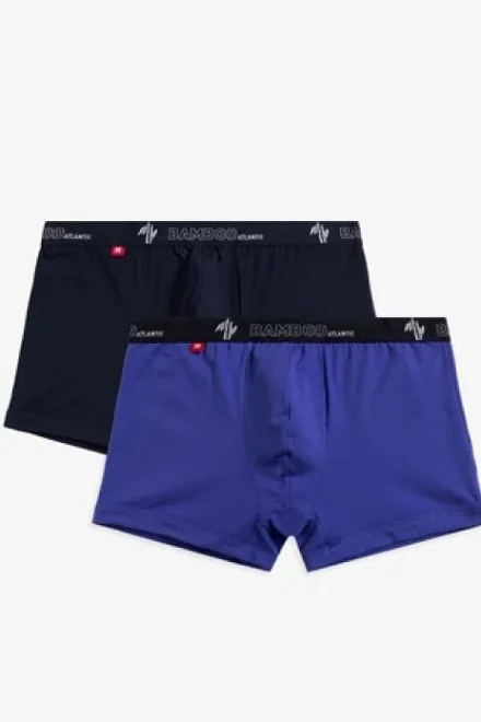 2 PACK boxerky 2MH-1187 - Tmavěmodrá-modrá
