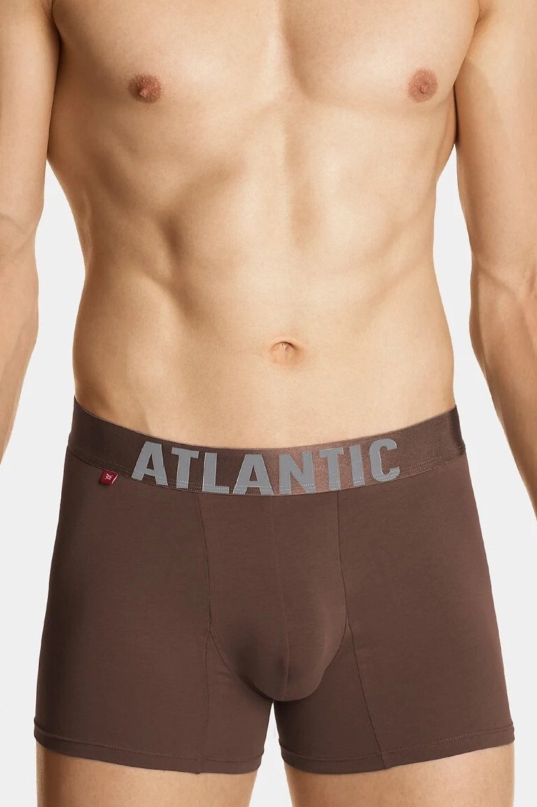 Pánské boxerky Atlantic MH-1196 - antialergická pima bavlna Hnědá 2XL