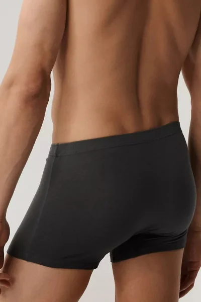 5 PACK boxerky 5bMH-007 - bavlna - Černo-šedá