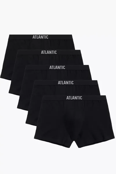5 PACK boxerky 5BMH-011 - bavlna - Černá
