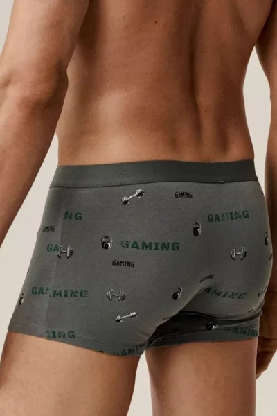 3PACK boxerky 3MH-223/25 - gaming - Černá-khaki