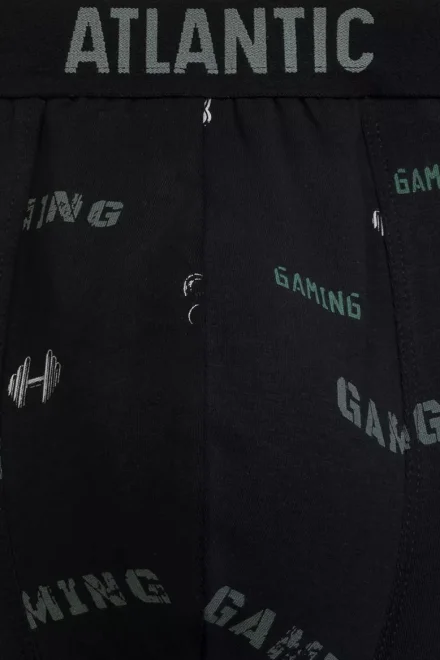 3PACK boxerky 3MH-223/25 - gaming - Černá-khaki