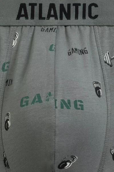 3PACK boxerky 3MH-223/25 - gaming - Černá-khaki