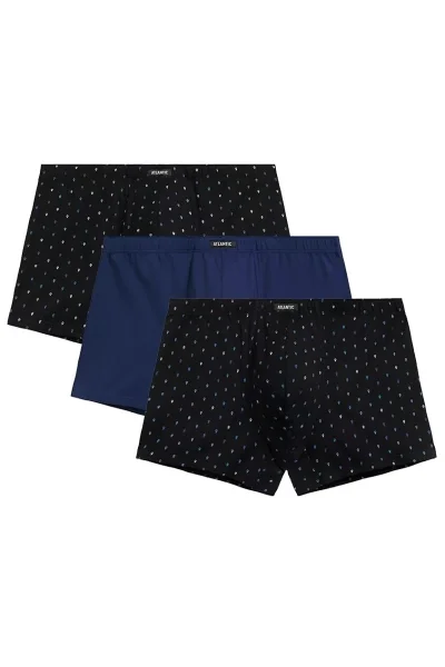 3 PACK boxerky 3MH-220 - bavlna - Černo-modrá