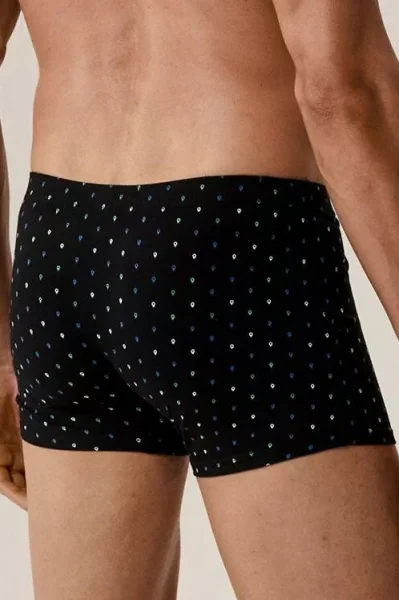 3 PACK boxerky 3MH-220 - bavlna - Černo-modrá