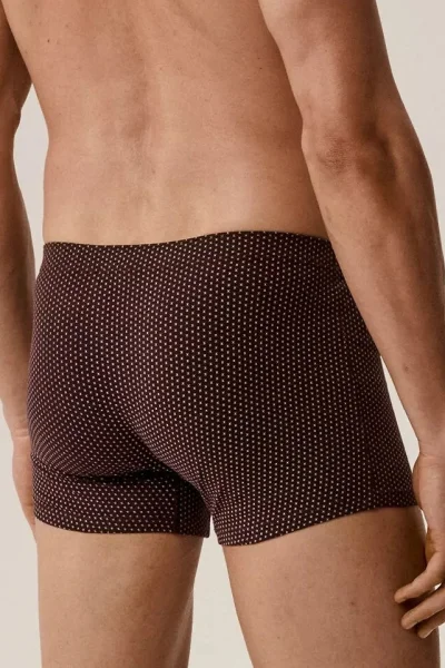 3 PACK boxerky 3MH-218 - bavlna - Červeno-zelená