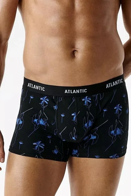 3 PACK boxerky 3MH-229 - Černo-modrá