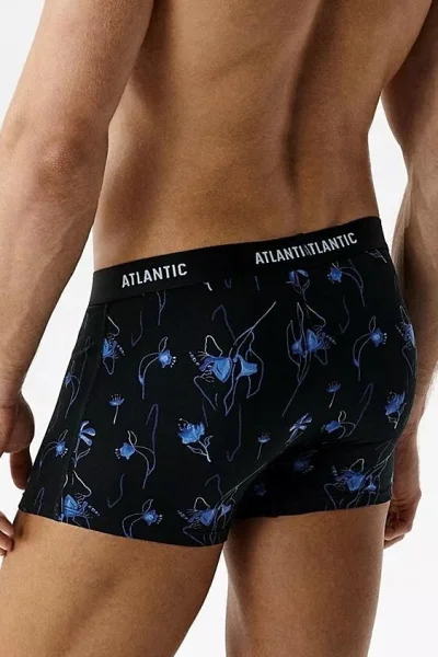 3 PACK boxerky 3MH-229 - Černo-modrá