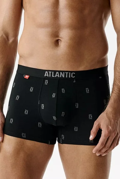 3 PACK boxerky 3MH-227 - Černo-modrá