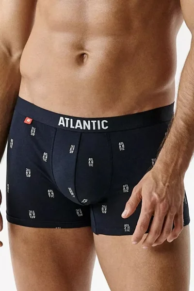 3 PACK boxerky 3MH-227 - Šedo-modrá