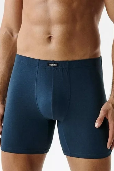 2 PACK boxerky 2MH-173/26 - delší nohavička - Modro-černá