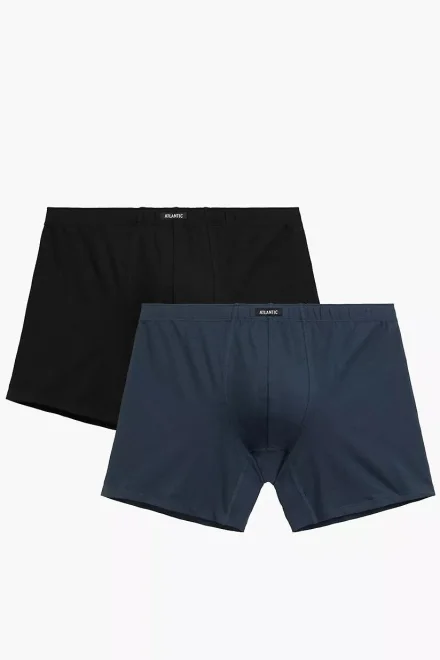 2 PACK boxerky 2MH-173/26 - delší nohavička - Modro-černá