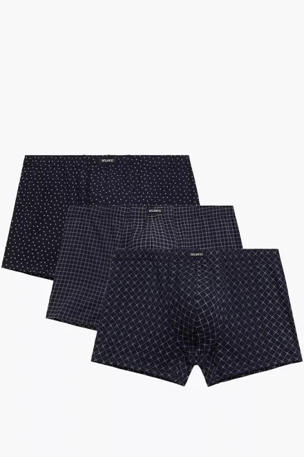 3 PACK boxerky 3MH-236 - Tmavě modrá