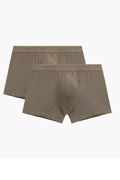 2 PACK boxerky 2MH-1204 - micromodal - Tmavě béžová