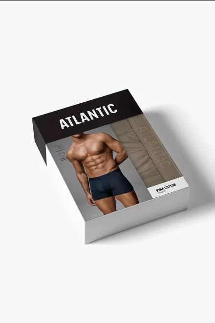 2 PACK boxerky 2MH-1204 - micromodal - Tmavě béžová