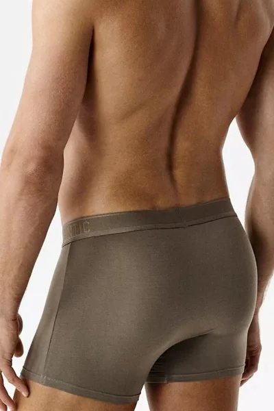 2 PACK boxerky 2MH-1204 - micromodal - Tmavě béžová